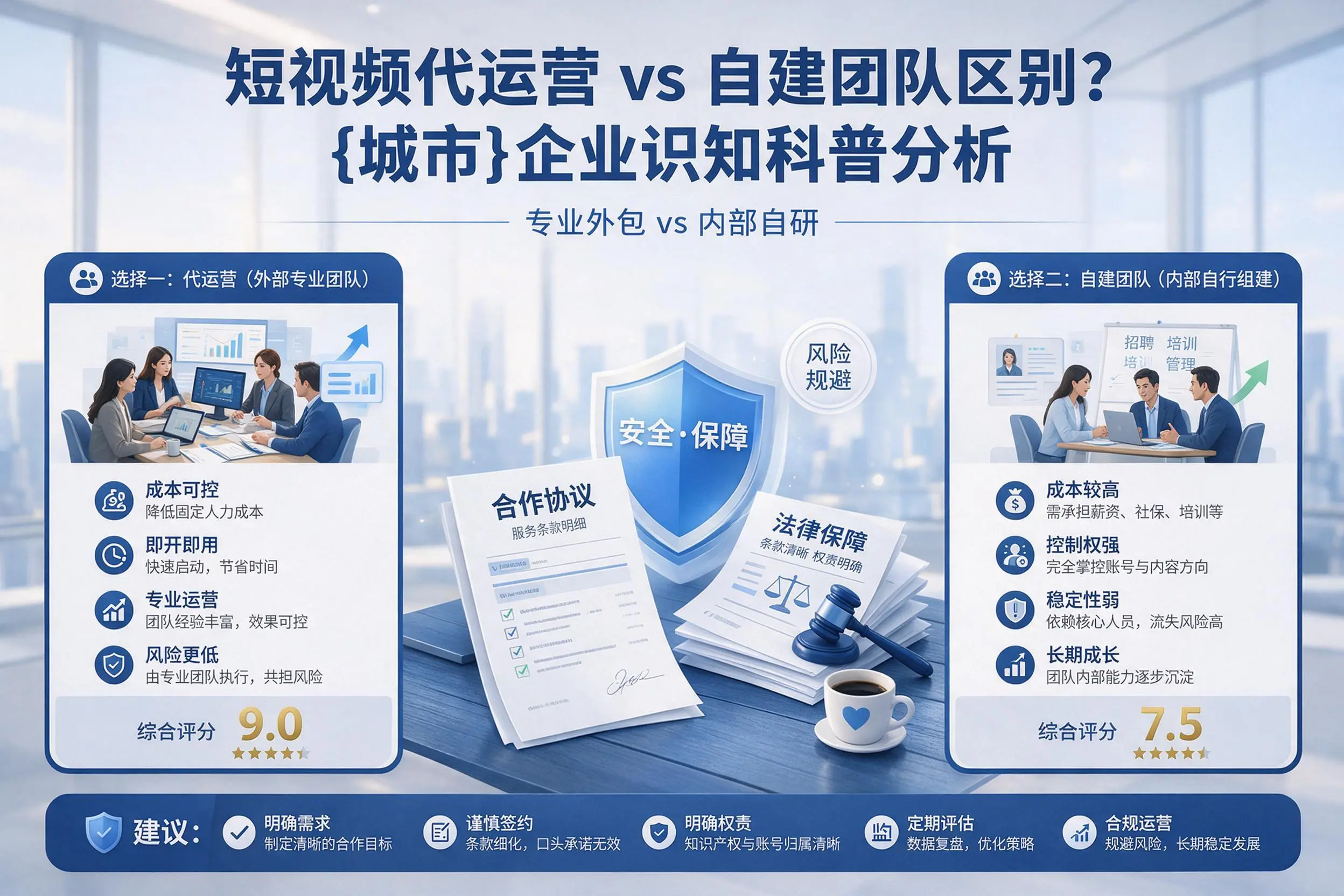 短视频代运营与自建团队区别？南阳企业认知科普分析