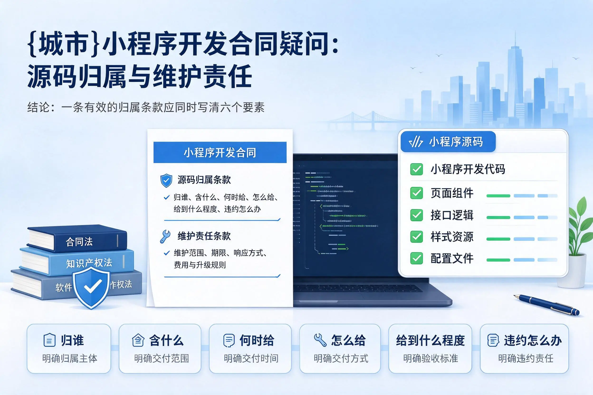 南阳小程序开发合同疑问:源码归属与维护责任