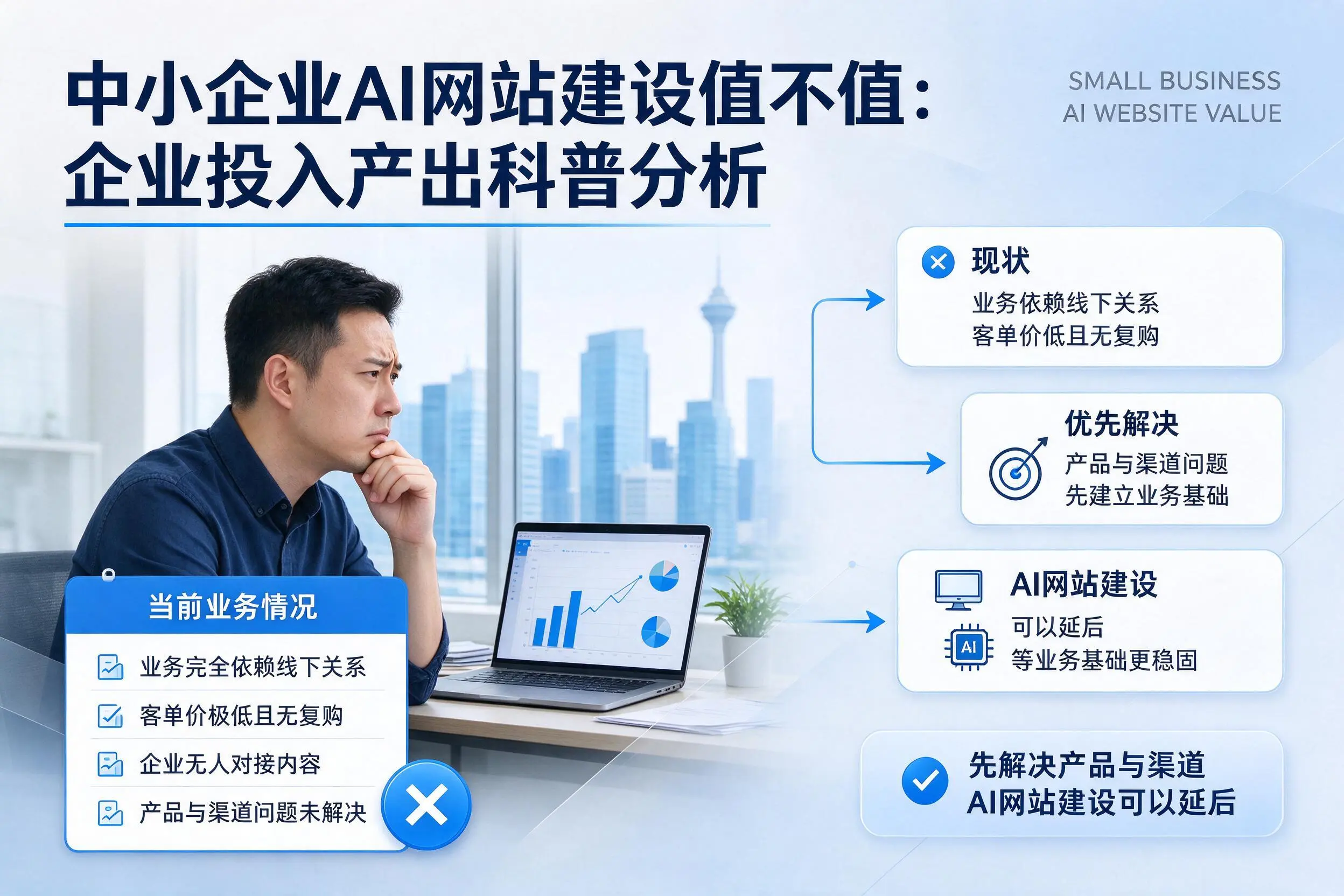 中小企业AI网站建设值不值：南阳企业投入产出科普分析