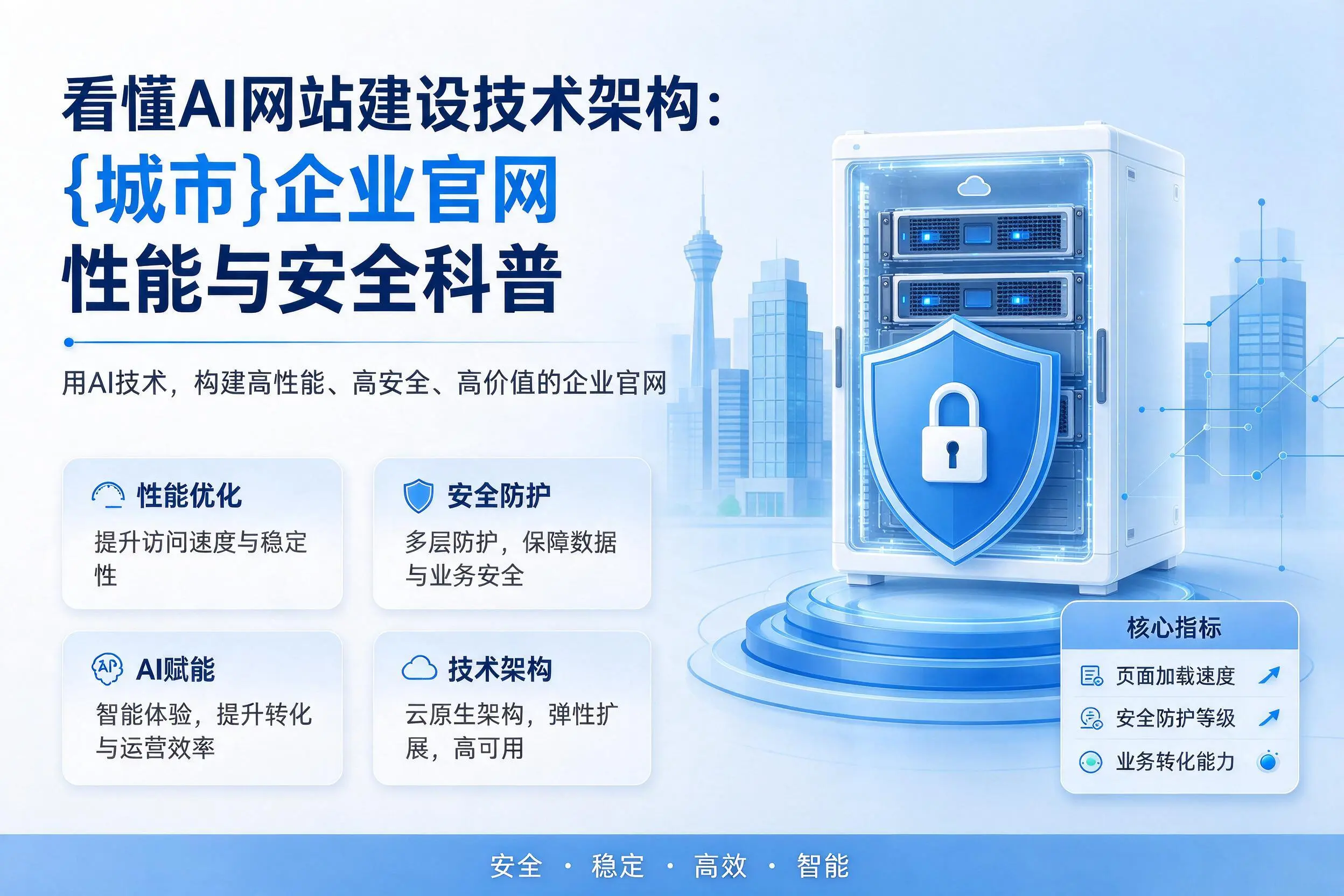看懂AI网站建设技术架构：南阳企业官网性能与安全科普