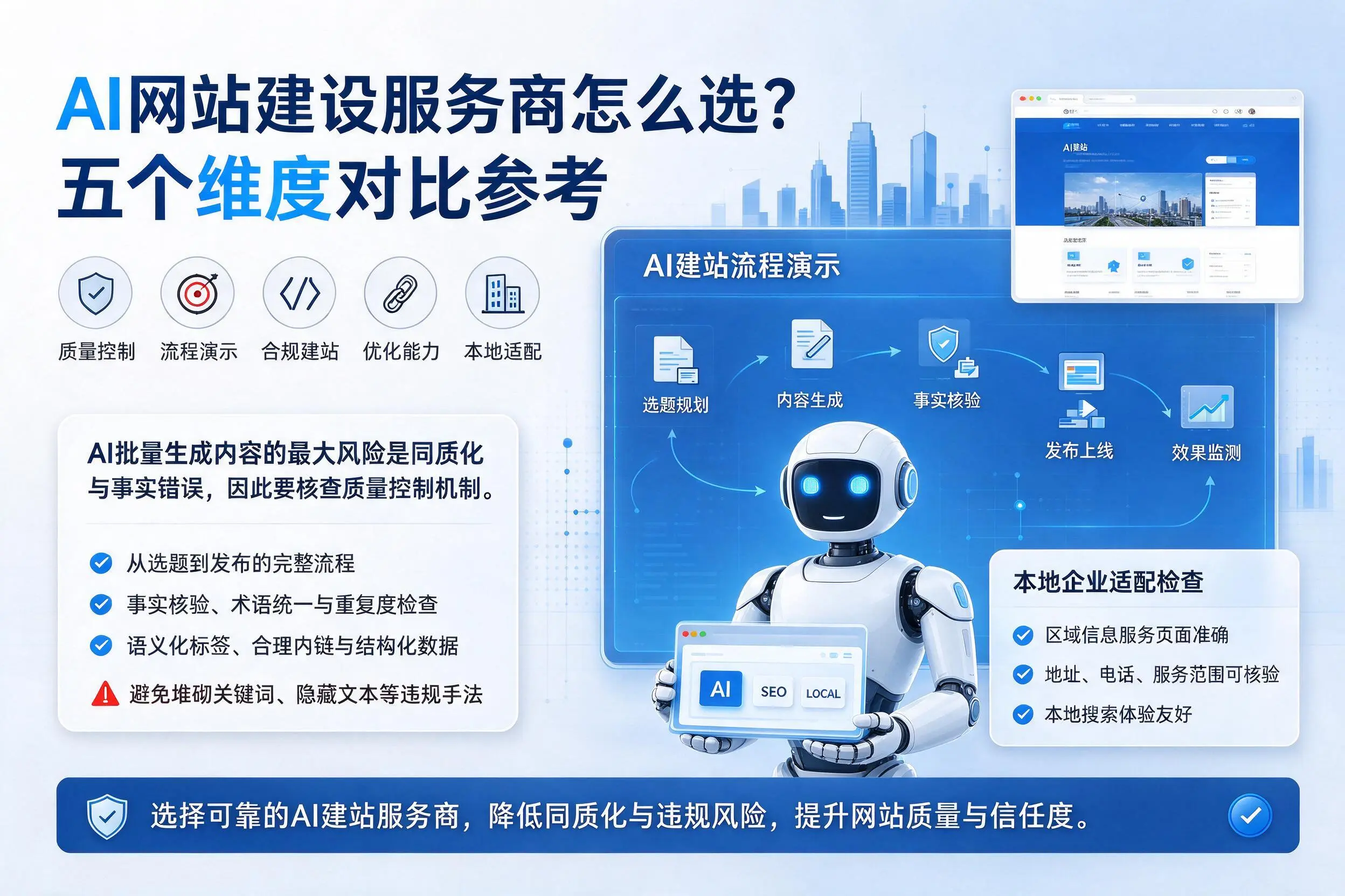 南阳AI网站建设服务商怎么选？五个维度对比参考