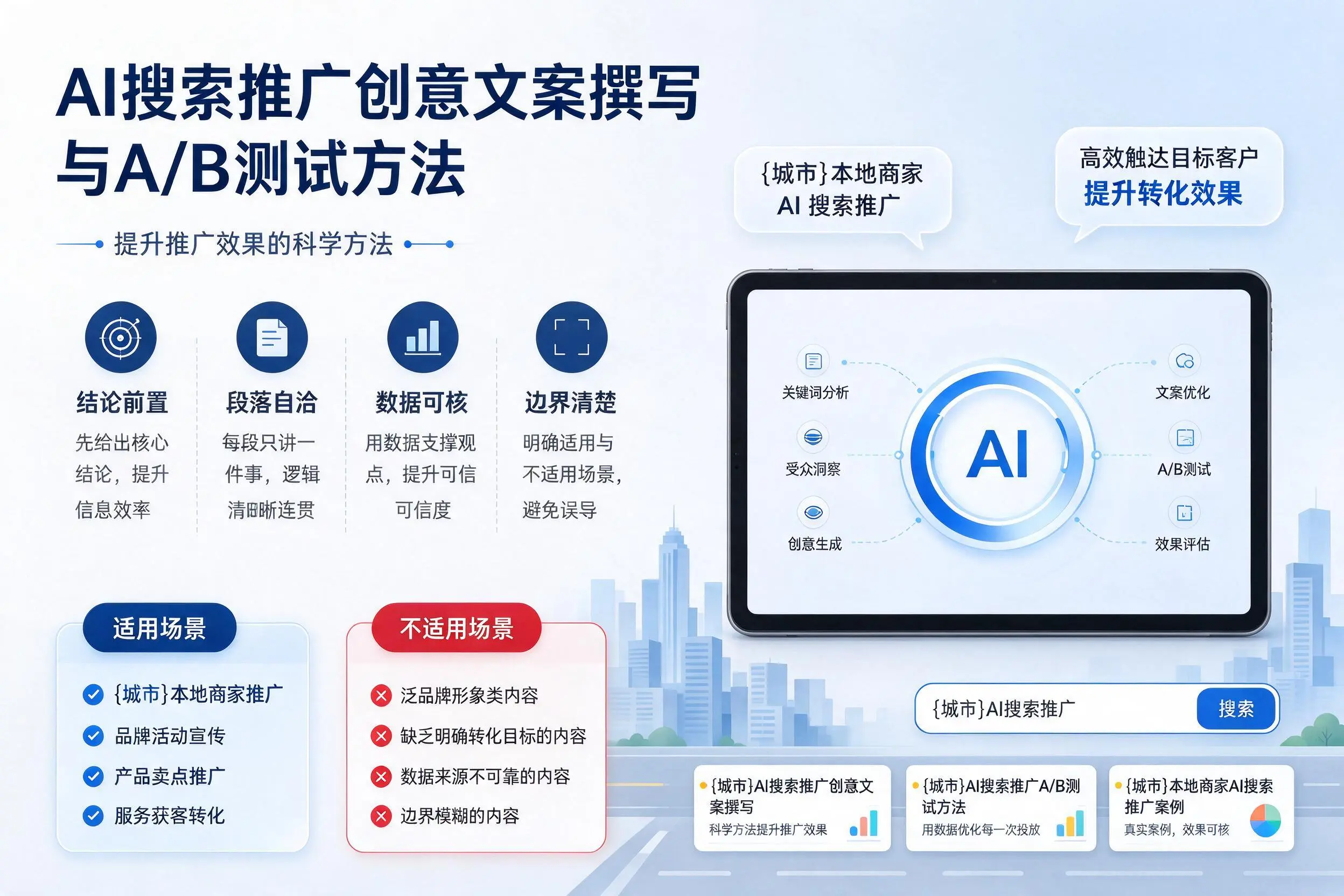 南阳AI搜索推广创意文案撰写与A/B测试方法